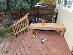 Custom railing and bench Denver, Co